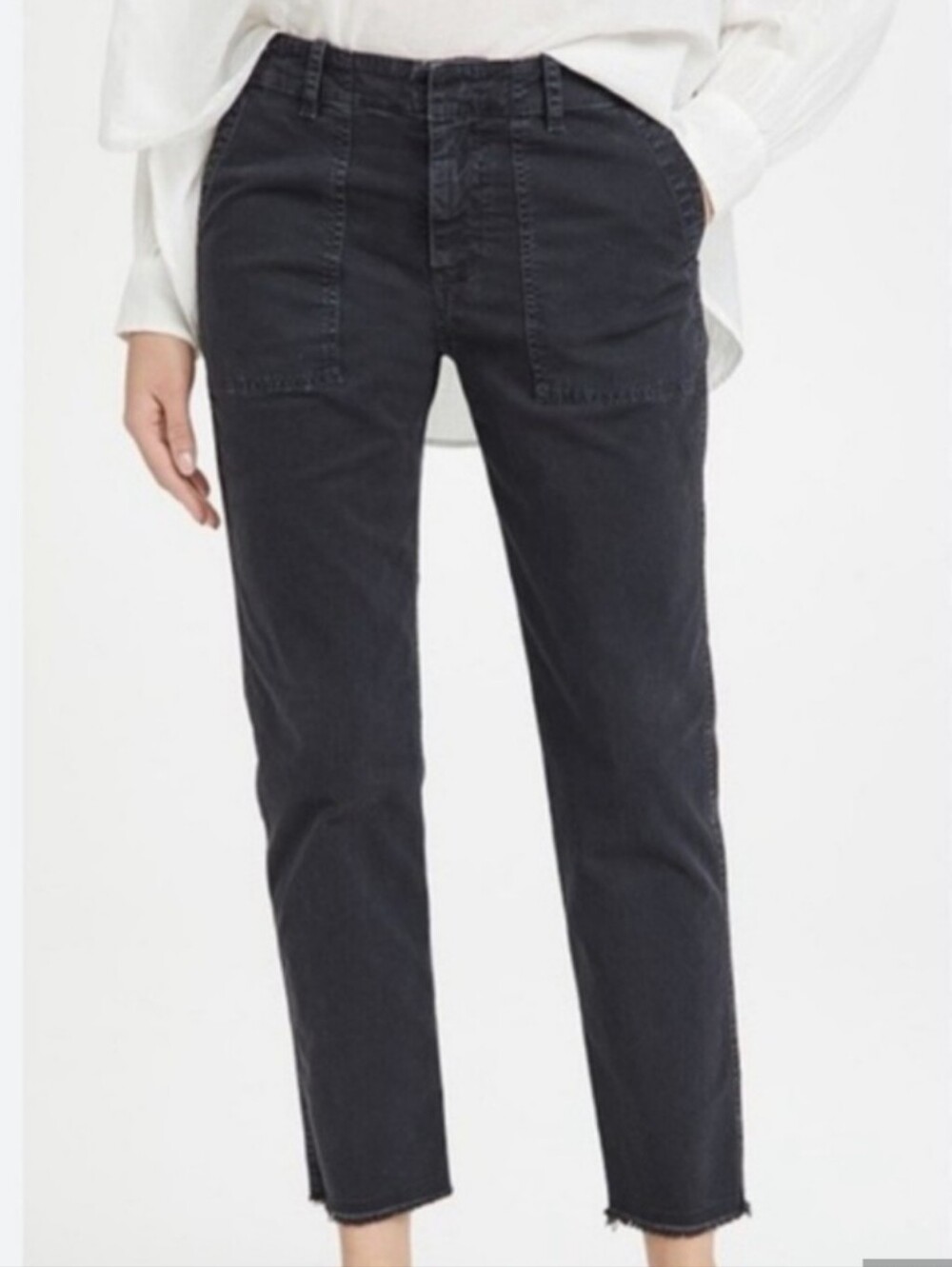 Nili Lotan Jenna Pants Cotton Carbon